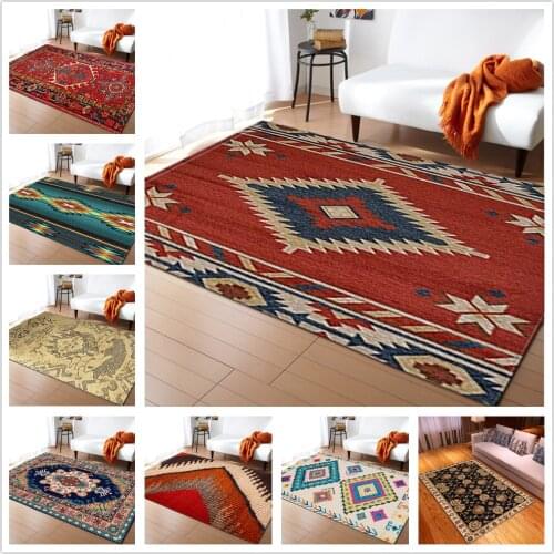 Bohemian 3D printing Carpet Colour Geometry Retro Ethnic style Carpets for living room bedroom Area Rugs Home kitchen Floor Mats