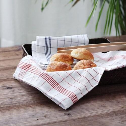 Japan Style Pastoral Brief Cotton Plaid cloth mats pads table decoration dining table placemat doilies rectangle tablemat60*40cm