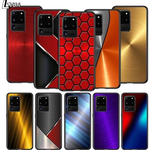 Red Blue Brushed Metal for Samsung S20 FE Ultra Plus A91 A81 A71 A51 A41 A31 A21S A11 A72 A52 A42 A32 A12 A02S Phone Case