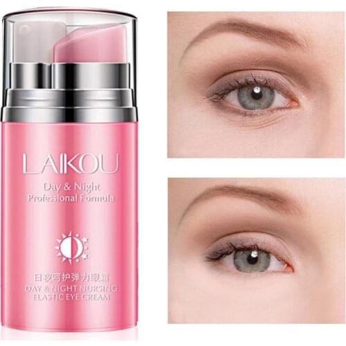LAIKOU Elastic Eye Cream Day and Night Anti-puffiness Dark Circles Serum Anti Wrinkle Aging Moisturizing Firming Eye Care TSLM1