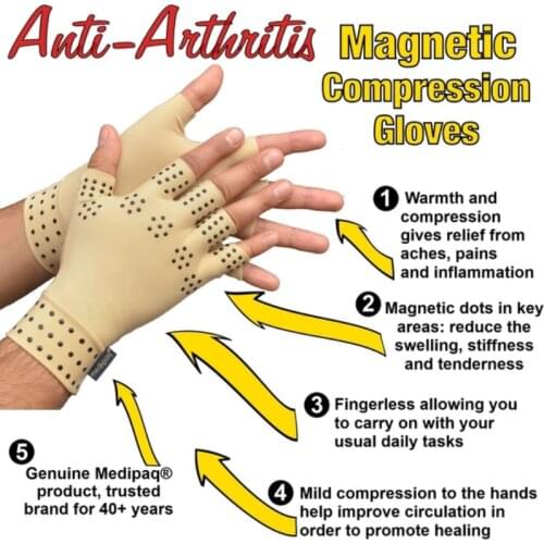 Magnetic Anti Arthritis Health Compression Therapy Gloves Rheumatoid Hand Pain Relief Hand Wrist Brace Corrector De Postura