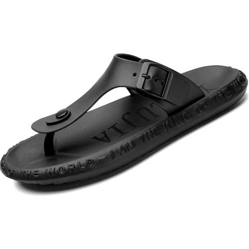 2021 New Arrival Summer Men Flip Flops High Quality Beach Sandals Anti-slip Zapatos Hombre Casual Soft Bottom Beach Shoes Cheap