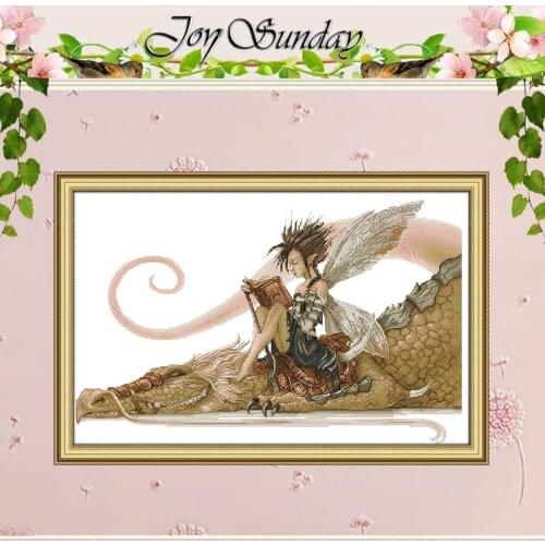 Dragon girl pattern counted Cross Stitch 11CT 14CT Cross Stitch Set Wholesale DIY animals Cross-stitch Kit Embroidery Needlework