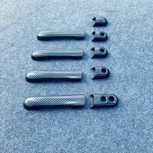 For Suzuki Solio 2021 2022 ABS Chrome Door Handle Cover With Smart Key Hole Catch Cap Trim Molding Accessories