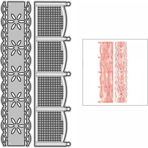 New Lacy Ribbon Fence Craft Embossing Mold 2021 Metal Cutting Dies for DIY Decor Scrapbooking Album and Card Making No Stamp Set