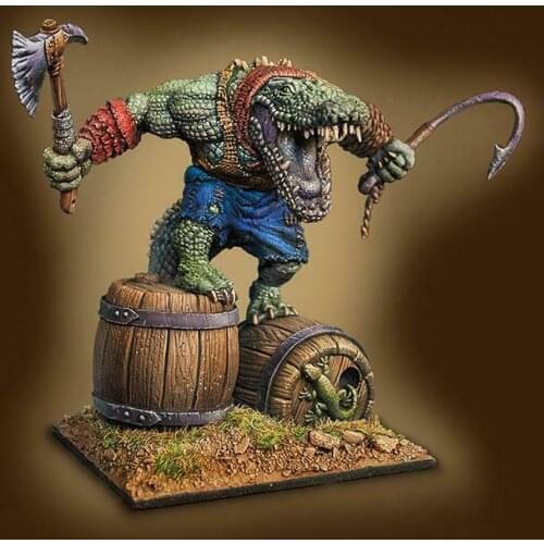 New Unassembled 1/32 60MM ancient man Croc warrior 60MM Resin Figure Unpainted Model Kit