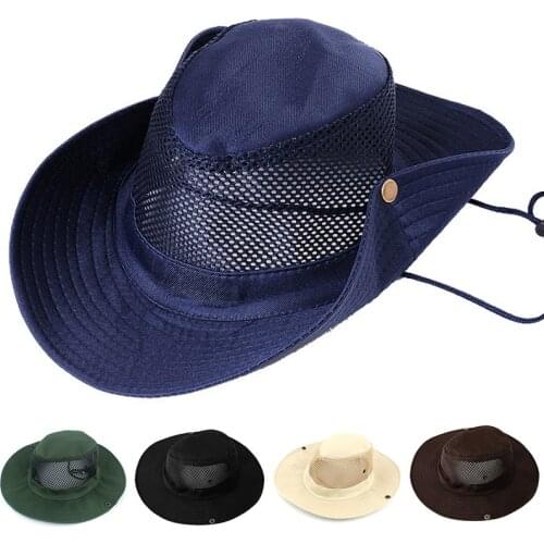 5 Colours Outdoor Breathable Sunscreen Fishing Hat Mountaineering Camping Sun Hat Net Solid Cap