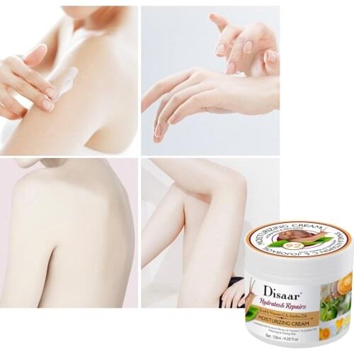 DISAAR 120ML Snail Aloe Shea Fruit Carrot Brighten Face Body Cream Skin Whitening Moisturizing Body Lotion Skin Lightening Cream