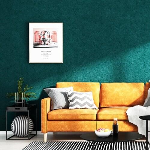 Nordic Style Plain Solid Color Gray Wallpaper For Walls Home Decor Peacock Green Wall Paper Roll Bedroom Living Room TV Backdrop