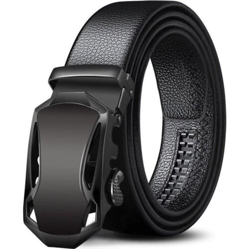 Famous brand luxury automatic buckle mens belt business comfort belt highlights mens quality black sports car style long 120CM