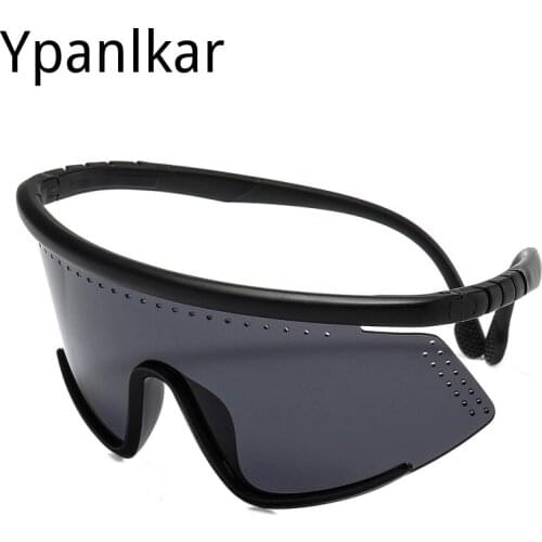 2021 Fashion Cool Oversized Mask Shiled Style Sunglasses Sports Windproof Brand Design Sun Glasses Oculos De Sol