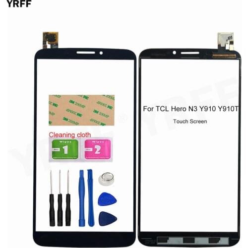 Glass Panel For TCL TLP034B2 Y910 Hero N3 Y910T Touch Screen Digitizer Phone Assembly