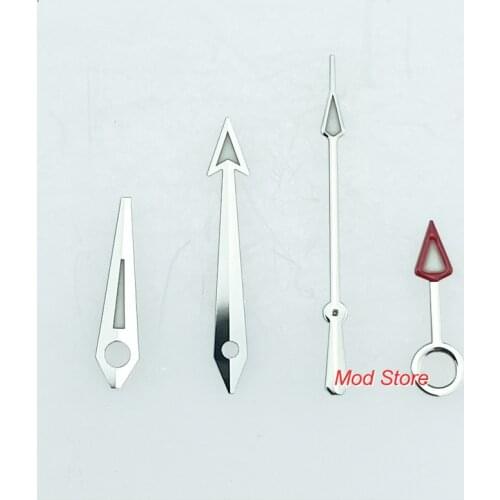 Silver Watch Hands Four Make For DG3804 Pearl DG5833 GMT Blue Luminous Silver Aqua Terra Style Watch