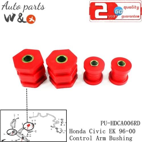 Control Arm Bushing For Honda Civic EK 96-00 Suspension Oscillating Arm Bushing Kit Polyurethane PU-HDCA006RD