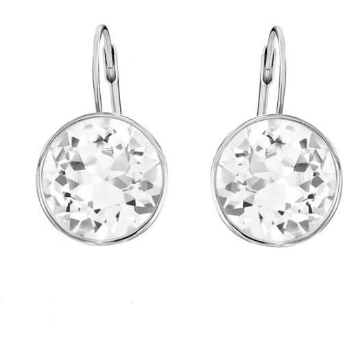 11.11 Sale Bella Dangle Earrings made with Austrian Crystal for Ladies Silver Plated Round Drop Earings Christmas Bijoux Gift