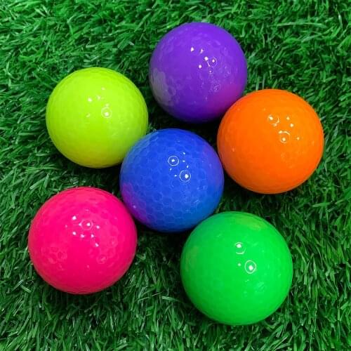 1 Piece Multi Color Two Layer Novelty Practice Golf Balls Distance