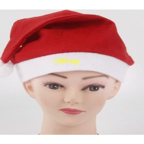 1500pcs/lot Fast shipping Cheap Christmas decoration Party Santa Hat Red Hats Cap For Santa Claus Costume Party