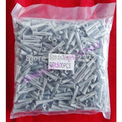 200pcs/bag 6X36mm knot expand nial plastic anchor