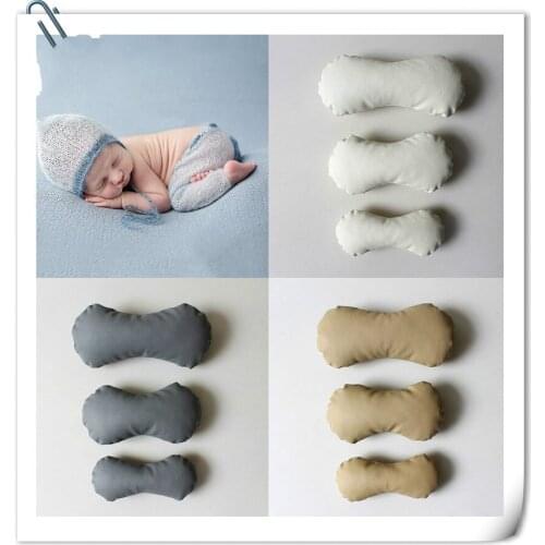 3 PCS Set Posing Bone With Pillow Newborn posing pillows Fotografia Photo Prop Basket Filler Studio Shoots Accessories Beans Set