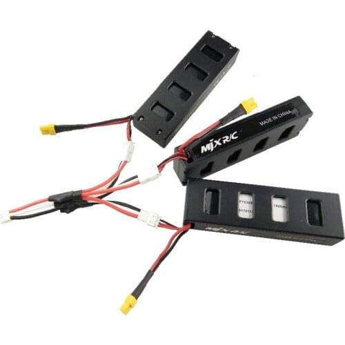 3PCS x Battery+ 1 charging line for MJX B3 (Bugs B3) little monster brushless quadcopter 7.4V 1800mah 25C battery