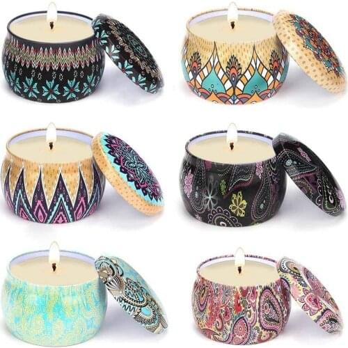 6Pcs/Set DIY Candle Jars with Lid, Small Storage Box Canister for DIY Candle Making kits Kithcen Spices Cosmetic Container