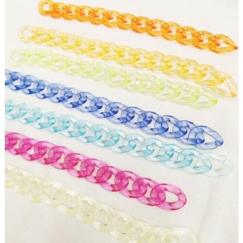 600pieces 500gram17x23mm diy Acrylic candy Link Chain connectors.open ring beads.for woman glass Jewelry Making accessories 2021