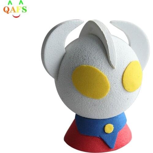 White Ultraman Little Cute Funny Cartoon Doll Antenna Balls Plush EVA Foam Aerial Toppers Decoration Car Styling Roof Ornament