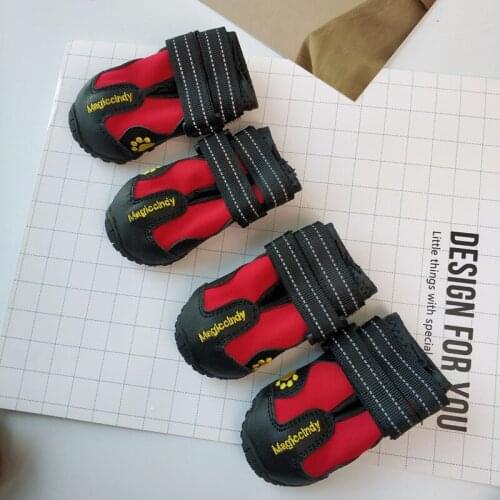 Dog Shoes Boots Waterproof Anti-Slip Pet Rain Shoes Warm Snow Reflective Durable Golden Retriever Labrador Shoes