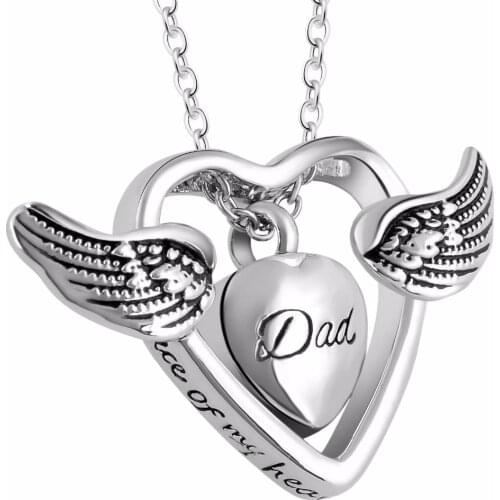 A Piece Of My Heart Lives In Heaven Cremation Jewelry For Ashes Of Loved Ones Keepsake Memorial Urn Necklace Pendant Dad Mom