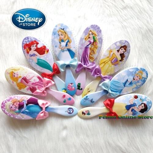 Disney Frozen Children Comb Cartoon Air Cushion Massage Comb Disney Princess Elsa Ariel Belle Comb Accessorie Girl Birthday Gift