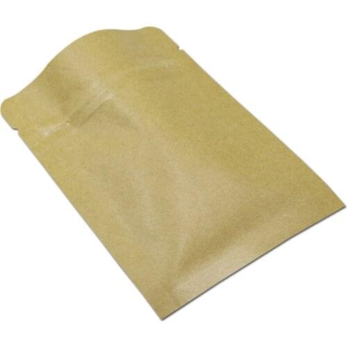 DHL 6*8cm (2.4"*3.1") Zipper Lock Kraft Paper Party Retail Plastic Package Bag With Aluminum Foil Ziplock Pack Packing Pouch