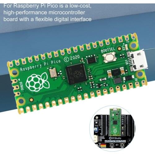 For Raspberry Pi Pico Dual-core RP2040 Supports Microcontroller Board Development Board Cortex-M0+ Dual-Core ARM Processor
