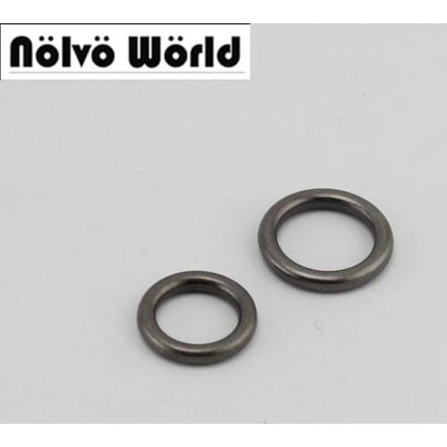 FISHION 100pcs 10pcs Wholesale Inside 15mm 18mm Gunmetal Nickel Snap Welded D Ring Hardware Accessories Handle Connector