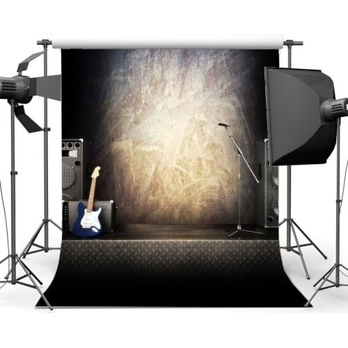 Band Concert Backdrop Hip Hop Backdrops Interior Stage Guitar Grunge Blurry Wallpaper Graduation Ceremony Photography Background