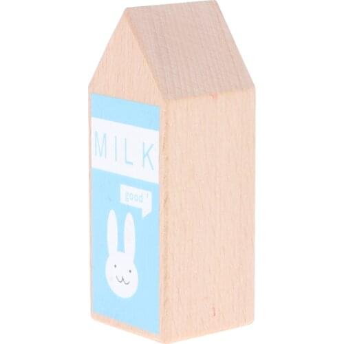 Simulation Wooden Milk Bottle Cooking Toy Condiments Kitchen Cooking Food Pretend Toys Kitchens Pretend Play Toy