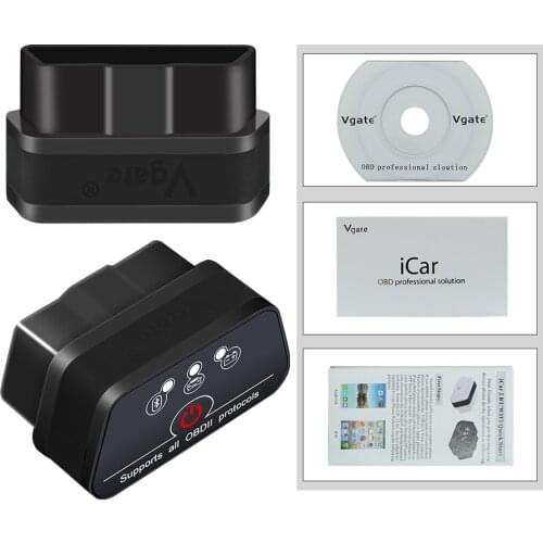 Super Mini ELM327 Bluetooth V2.1 car diagnostic scanner Code Reader Tool for Android/Symbian for OBDII protocol 3 colors