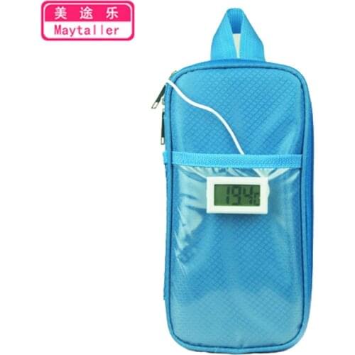Super Large Size Portable Insulated Insulin Cooler Bag Diabetic Insulin Travel Case Cooler Box with Two Big Ice Gel Packs