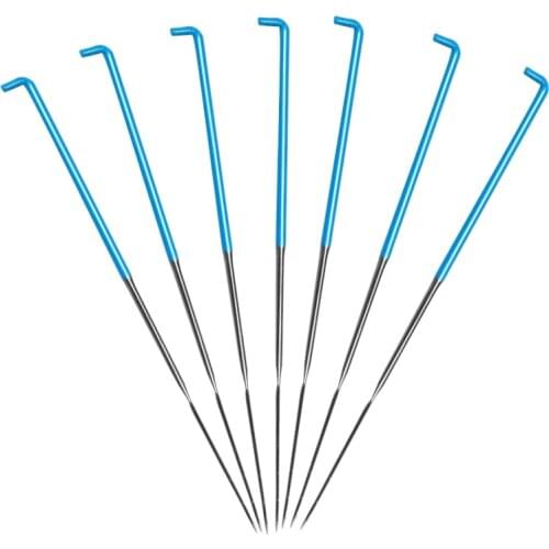 LMDZ 7 Pieces Wool Felting Supplies Felting Needles Kit Needle Felting Tool with Plastic Box for Wool Felting (Blue,L)