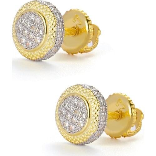New Fashion Shiny Cubic Zircon Round Earrings Good Quality Hoop Earrings For Women Girls Jewelry