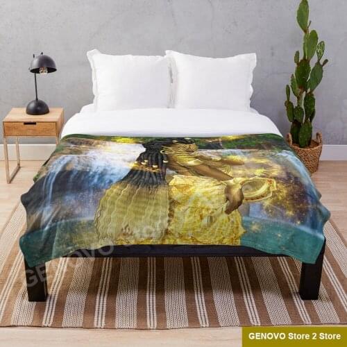 Oshun Blanket Fleece Fuzzy Blankets on Bed Sofa Air Condition Sleeping Cover Bedding Throws Bedsheet Kids Girls Gifts