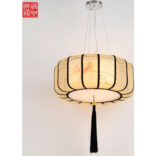 Originality Chinese style hand-painted Iron Antique restaurant bedroom study Chandelier m