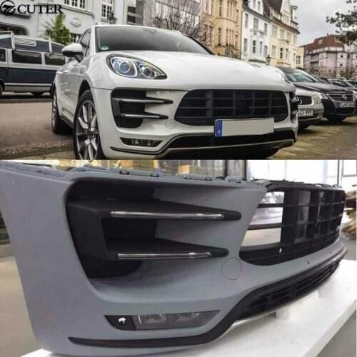 Turbo style Fiber glass car front bumper for Porsche MACAN Turbo car body kit 2015