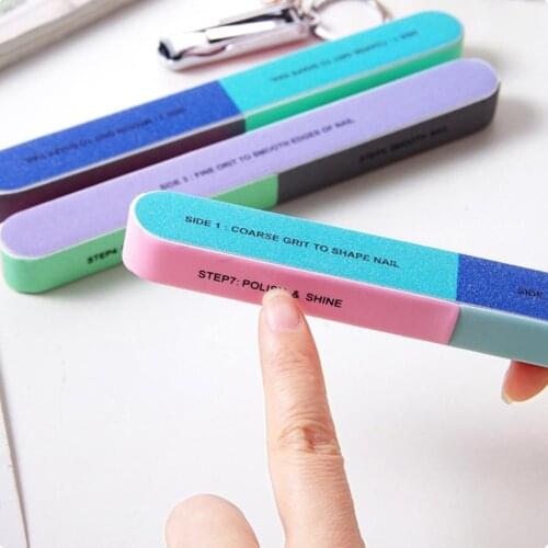 1/3PCS Six-sided Polishing File Nail Tool Creative Printing Nail File Sanding Professional Nail File Manicure Nail Art Tools