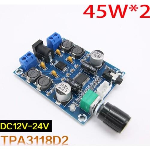 KYYSLB DC12~32V TPA3118D2 45W*2 Digital Power Amplifier Board HD Home Audio Power Amplifier Board Output XH-M312 2 Channels