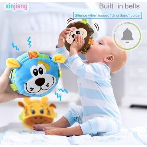 Animal Plush Rattles Hand Grasping Rattle Toys Soft Rattle Bed Stroller Teether Rattle Mobiles Hand Bells Newbron Baby Toys