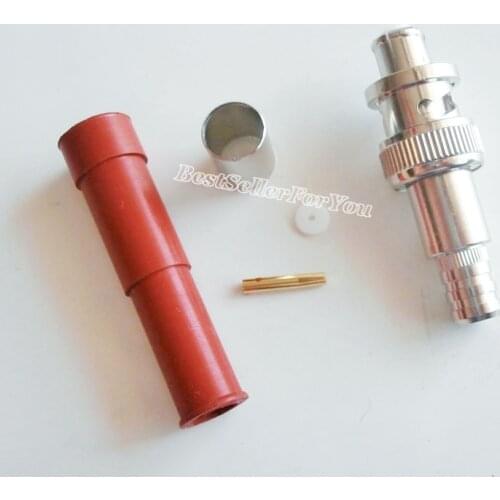 1Set / Pair SHV 5000V 5KV RP BNC Male + Female High Voltage Power Audio Connector For RG6 Cable