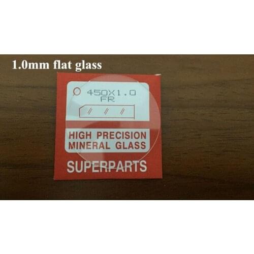 Precision 1.0mm Watch Crystal Flat Round Mineral Glass 16.1~40mm Size
