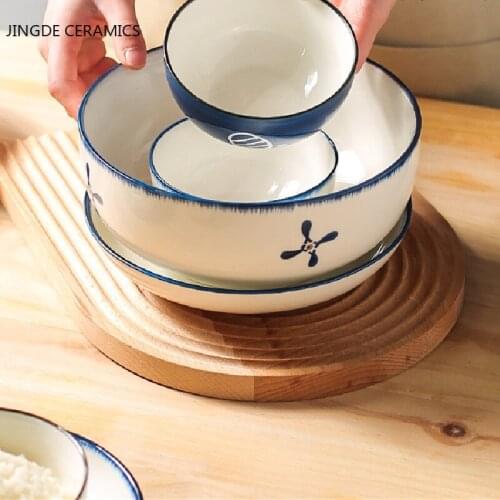 Japanese-style Ceramic Bowl Noodles Rice Salad Millet Porridge Bowl Breakfast Bowls Fruit Restaurant Home Kitchen Tableware