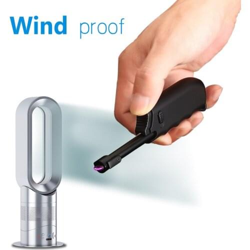 Retractable Charging USB Windproof Plasma Arc Flameless Candle Kitchen Gas Stove Igniter BBQ Lighter Cigarette Lighter