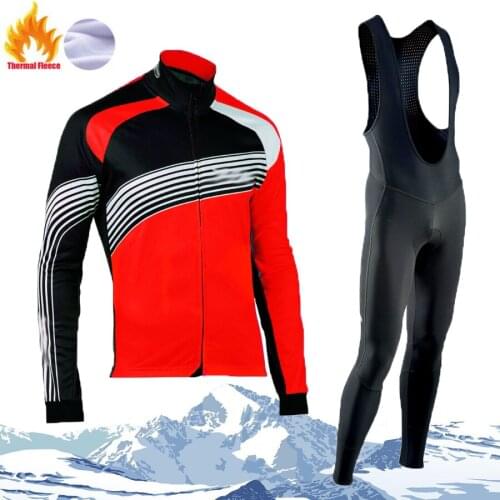 2021 Winter Fleece Pro Cycling Jersey Set Comfortable Long Sleeve Suit Ropa Ciclismo Para Hombre Mountain Bike Jersey